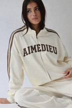 City Stripes Brown Zip Jacket & Bottoms