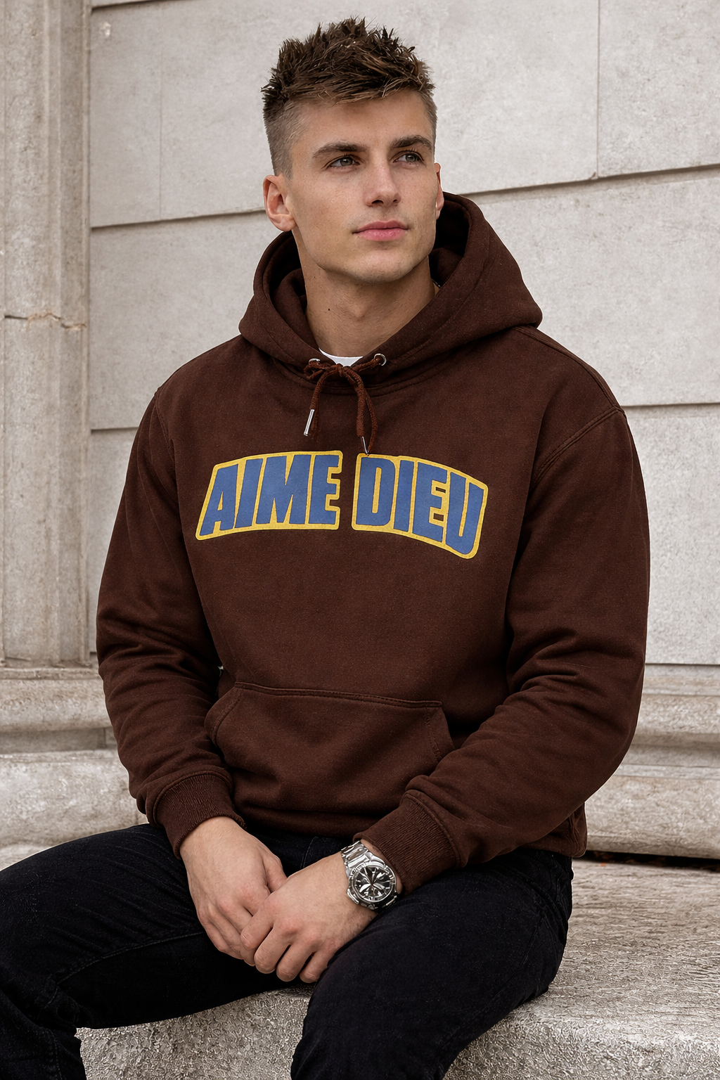 AIMEDIEU Brown Hoodie