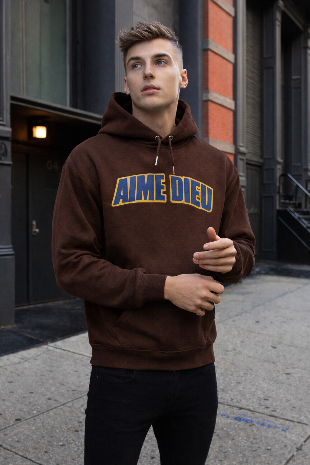 AIMEDIEU Brown Hoodie