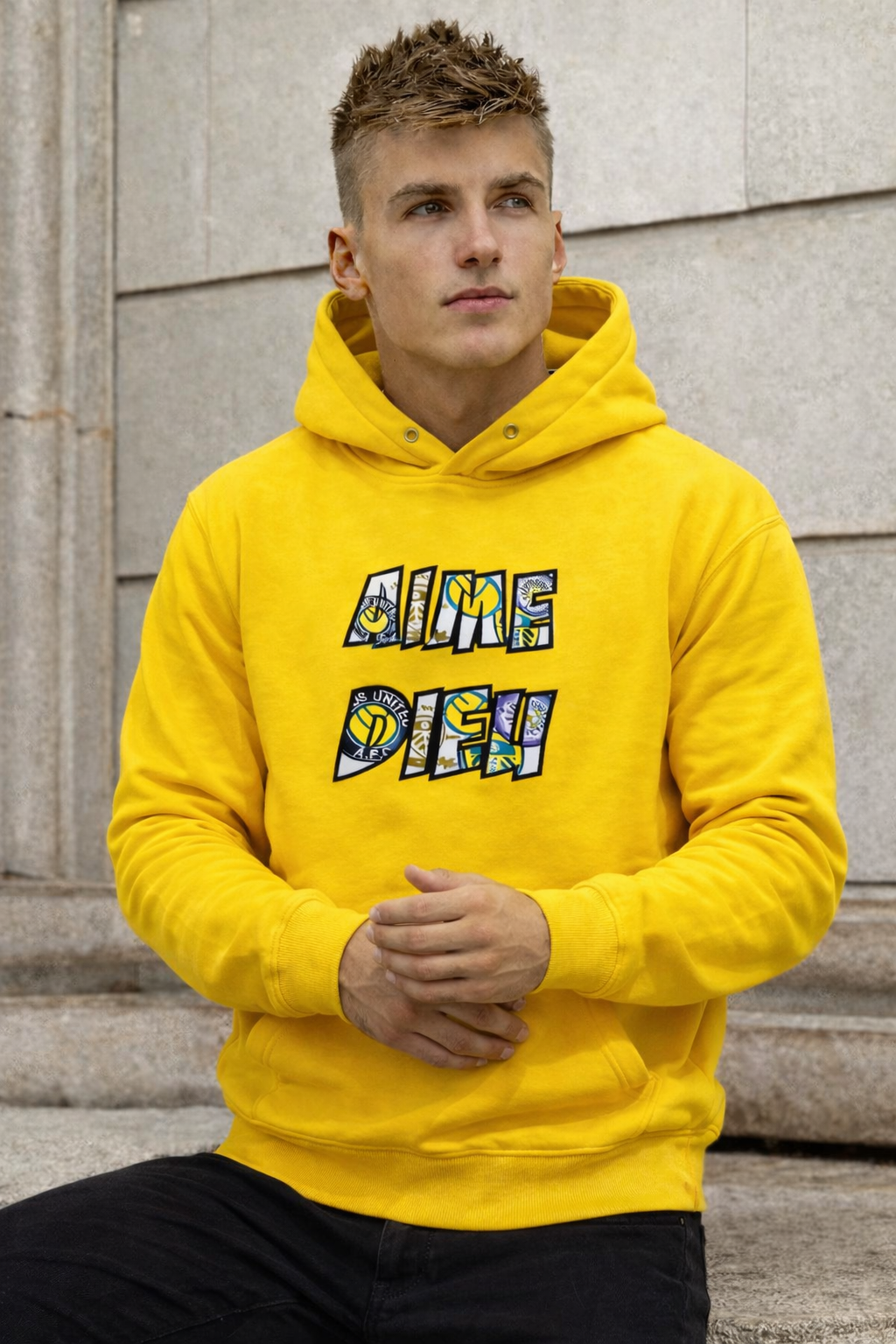 LUFC X AD Yellow Hoodie