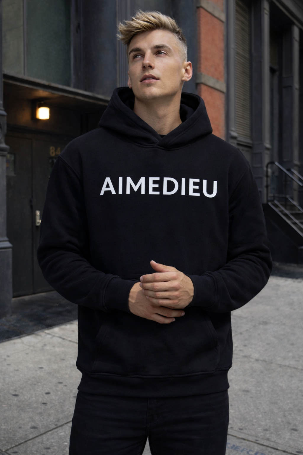AIMEDIEU Black Oversized Hoodie