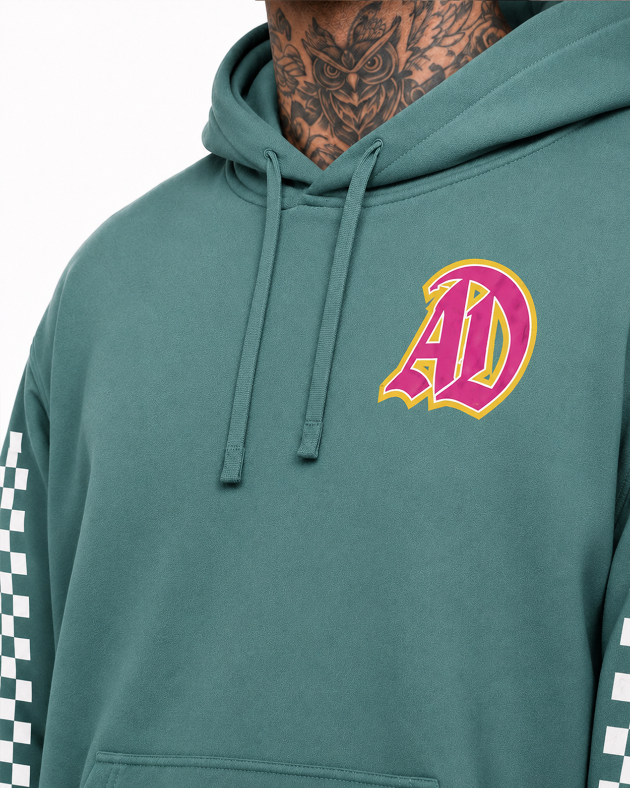 AIMEDIEU CHECKED SLEEVE HOODIE