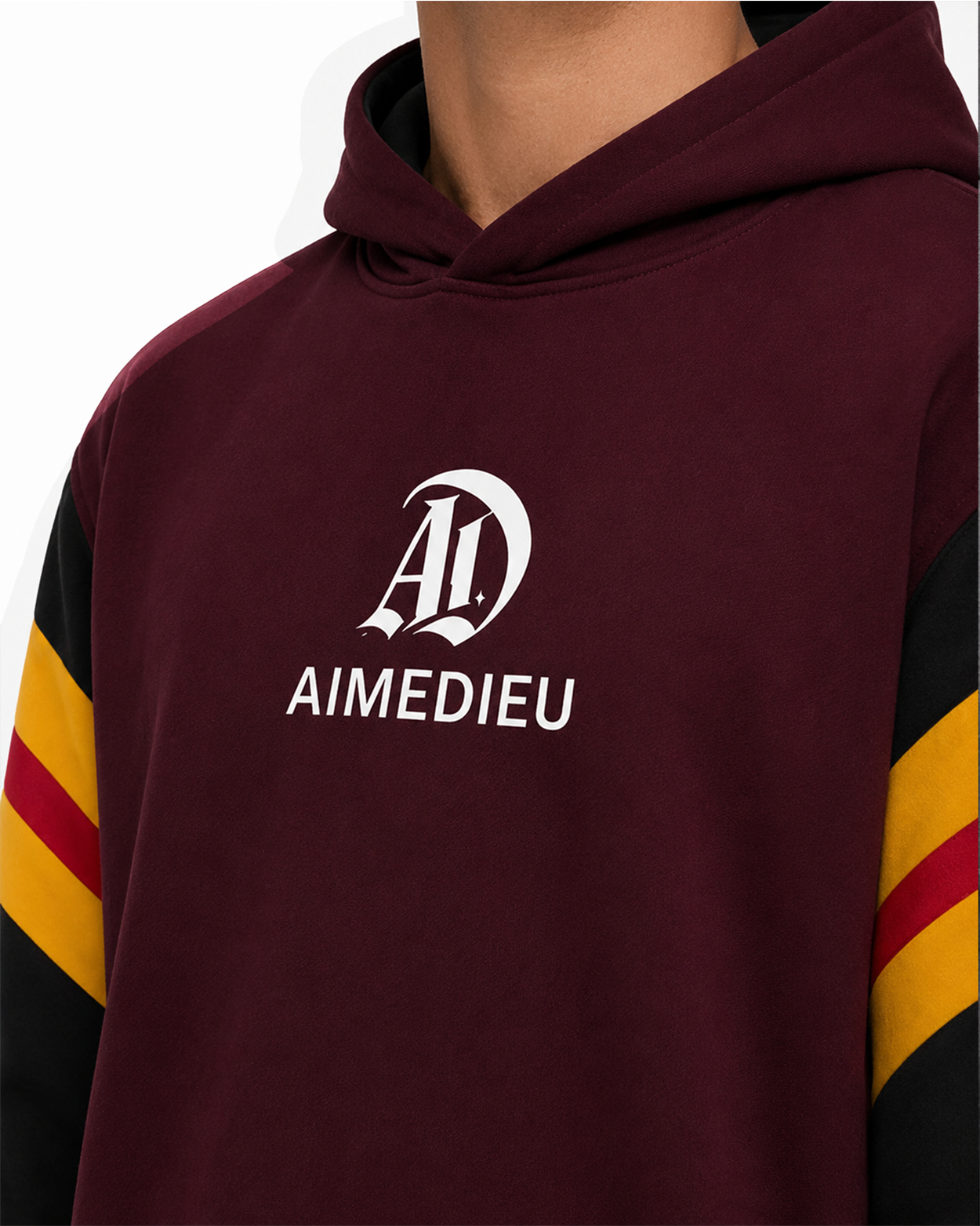Oversized Colour Block Sleeve Hoodie AIMEDIEU