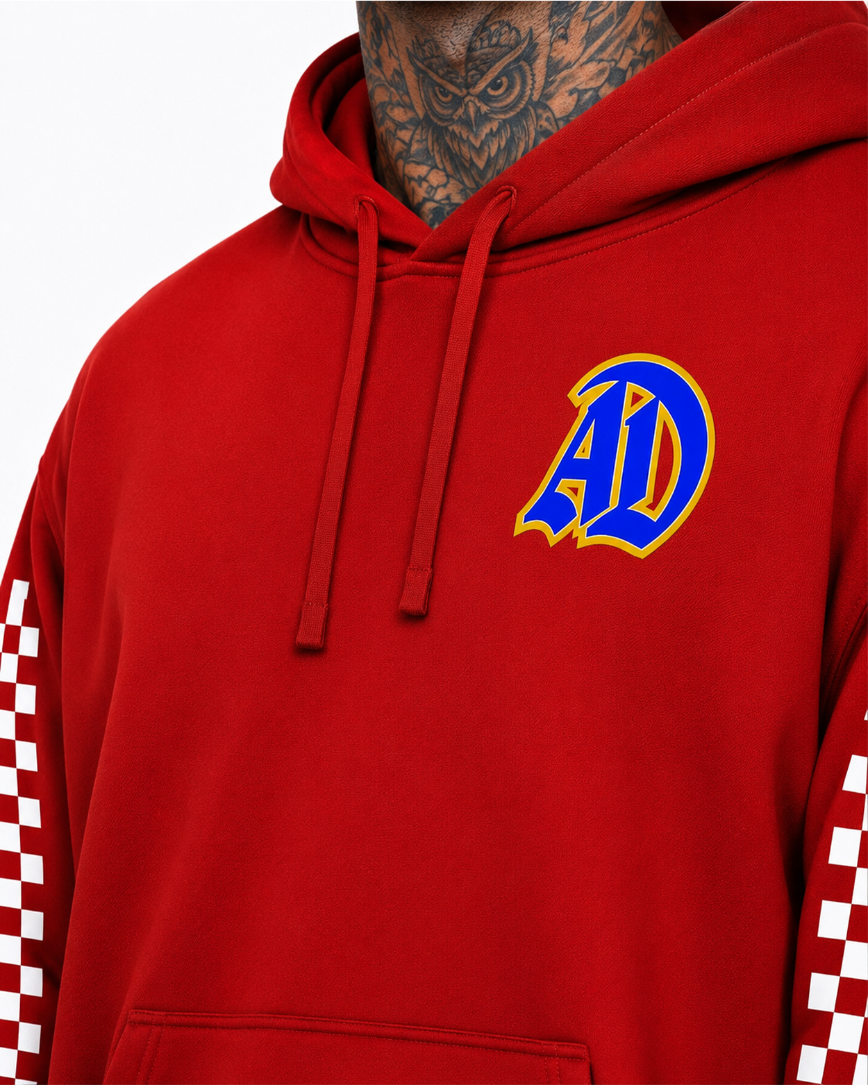 AIMEDIEU CHECKED SLEEVE HOODIE