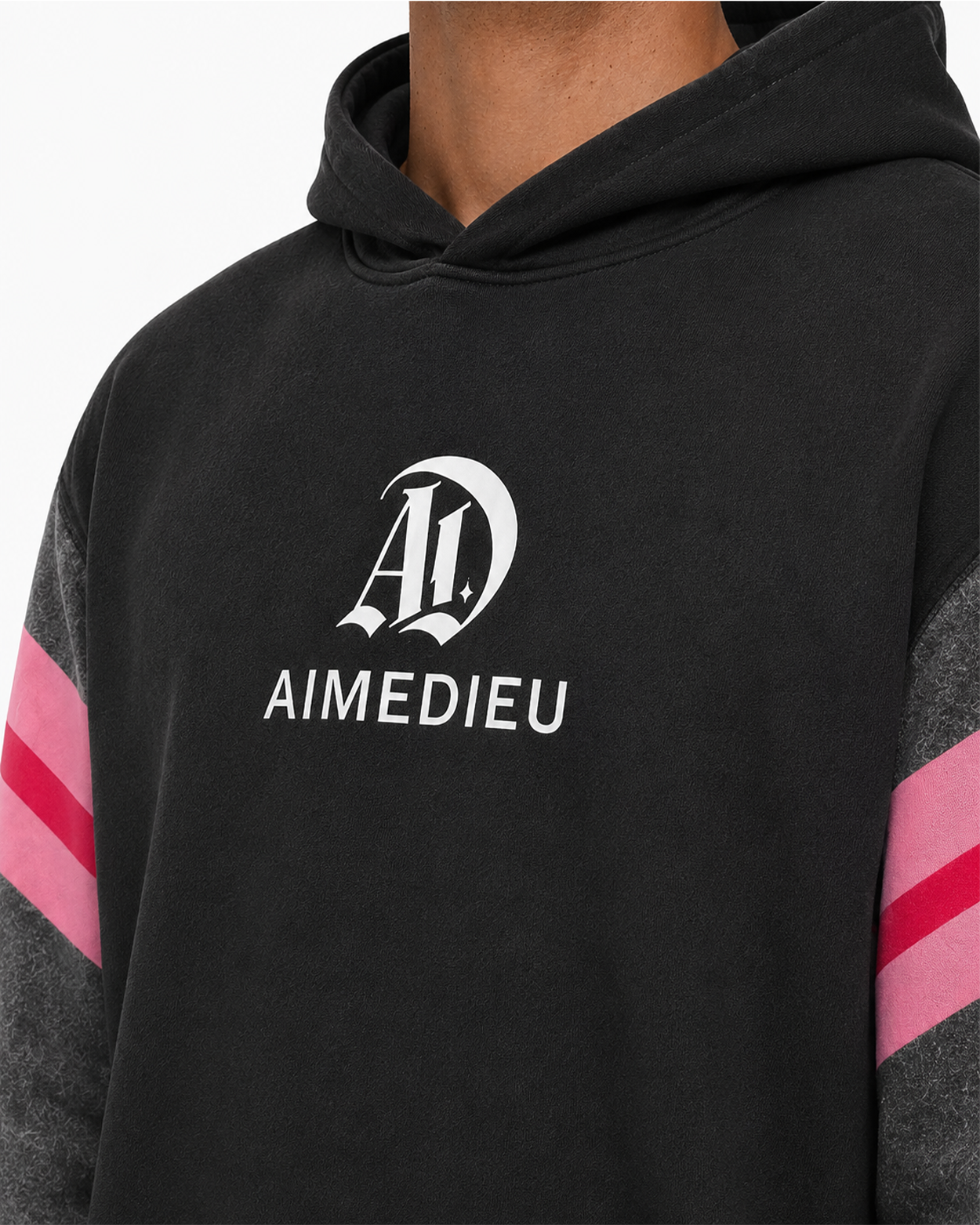Oversized Colour Block Sleeve Hoodie AIMEDIEU