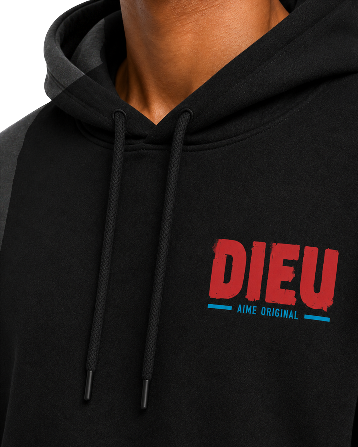 Mens Relaxed Paint Print Hoodie AIMEDIEU