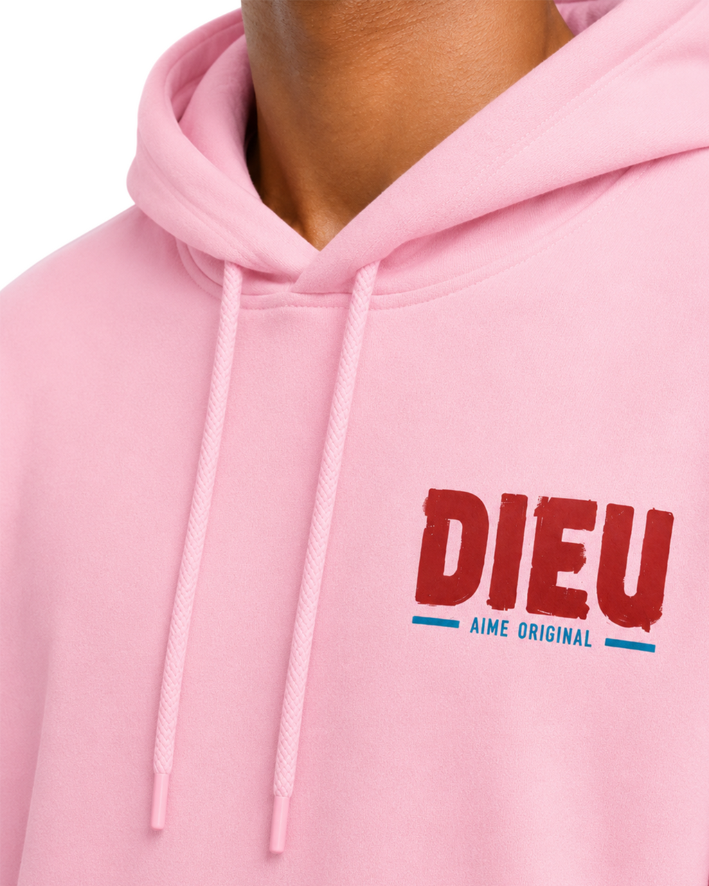 Mens Relaxed Paint Print Hoodie AIMEDIEU