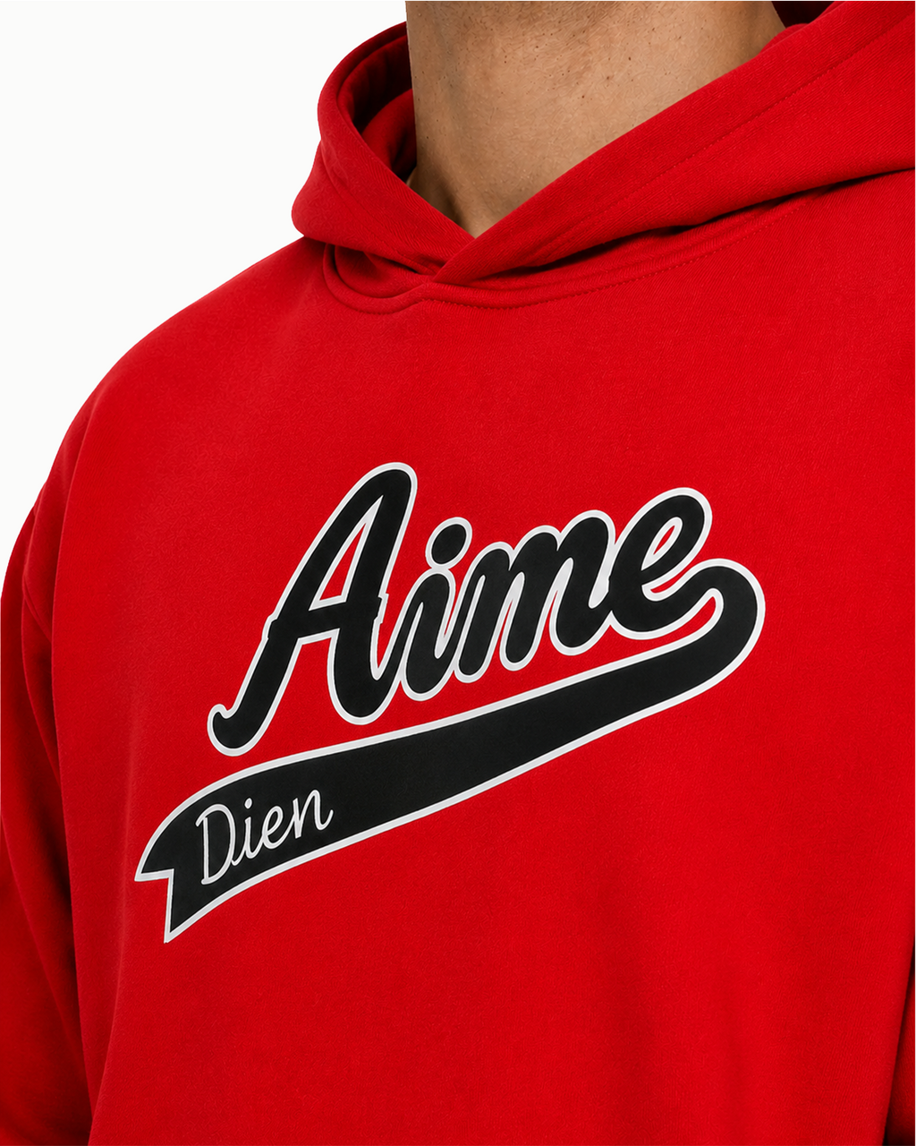 Unisex Relaxed Statement Hoodie - Boss Print AIMEDIEU