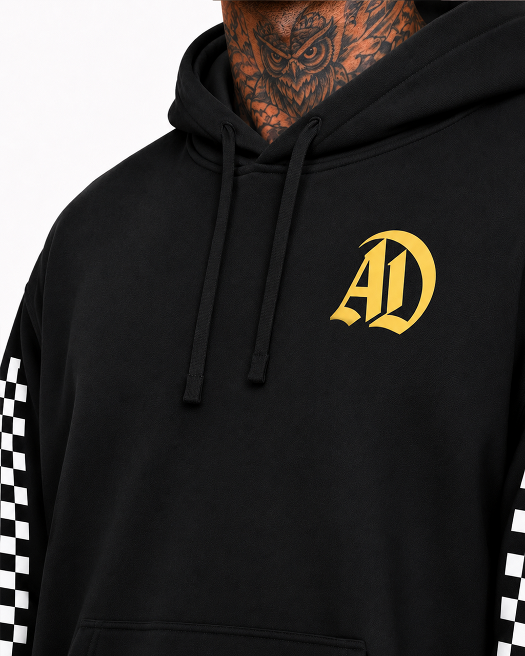 AIMEDIEU CHECKED SLEEVE HOODIE
