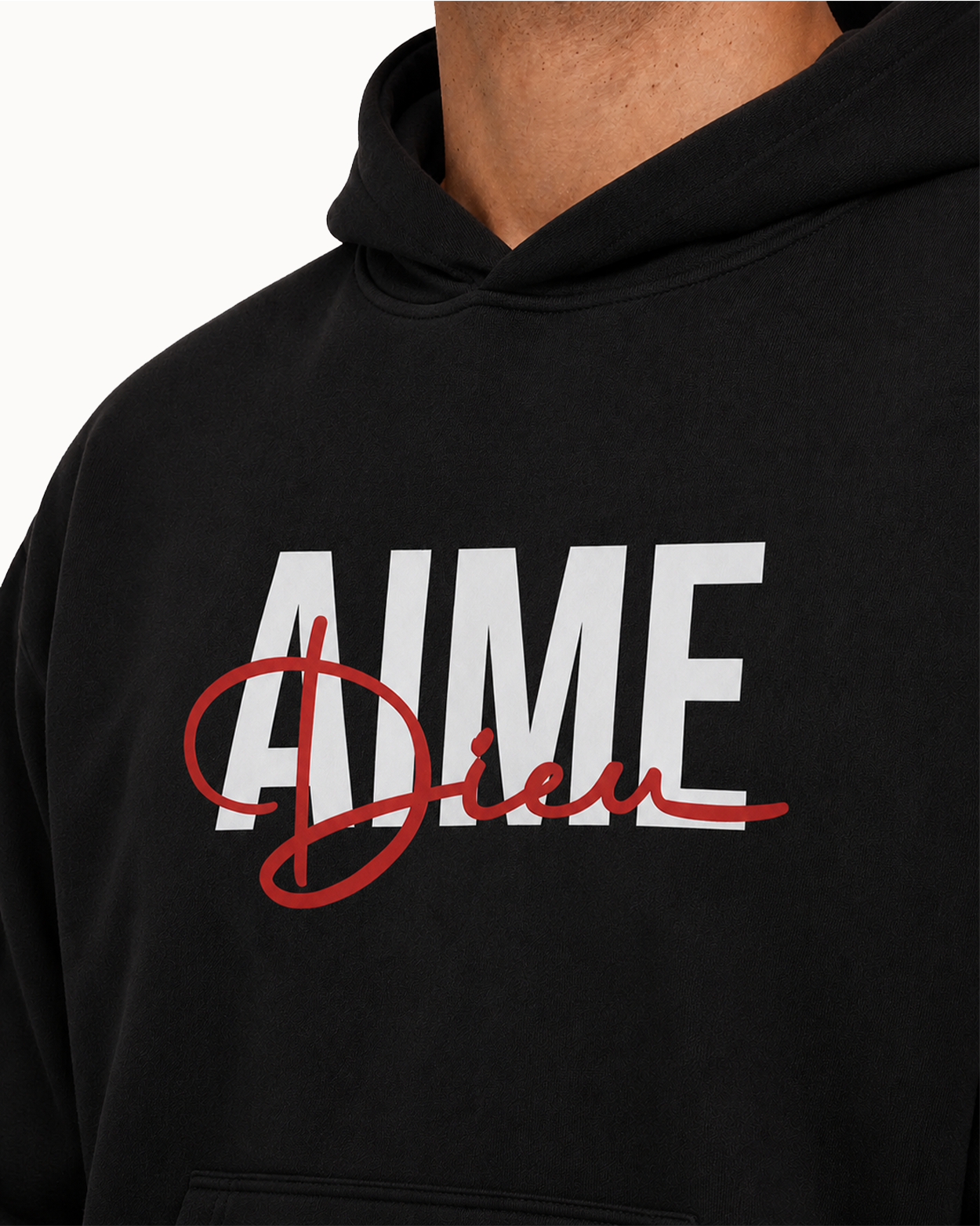Scribble Print Regular Fit Hoodie AIMEDIEU