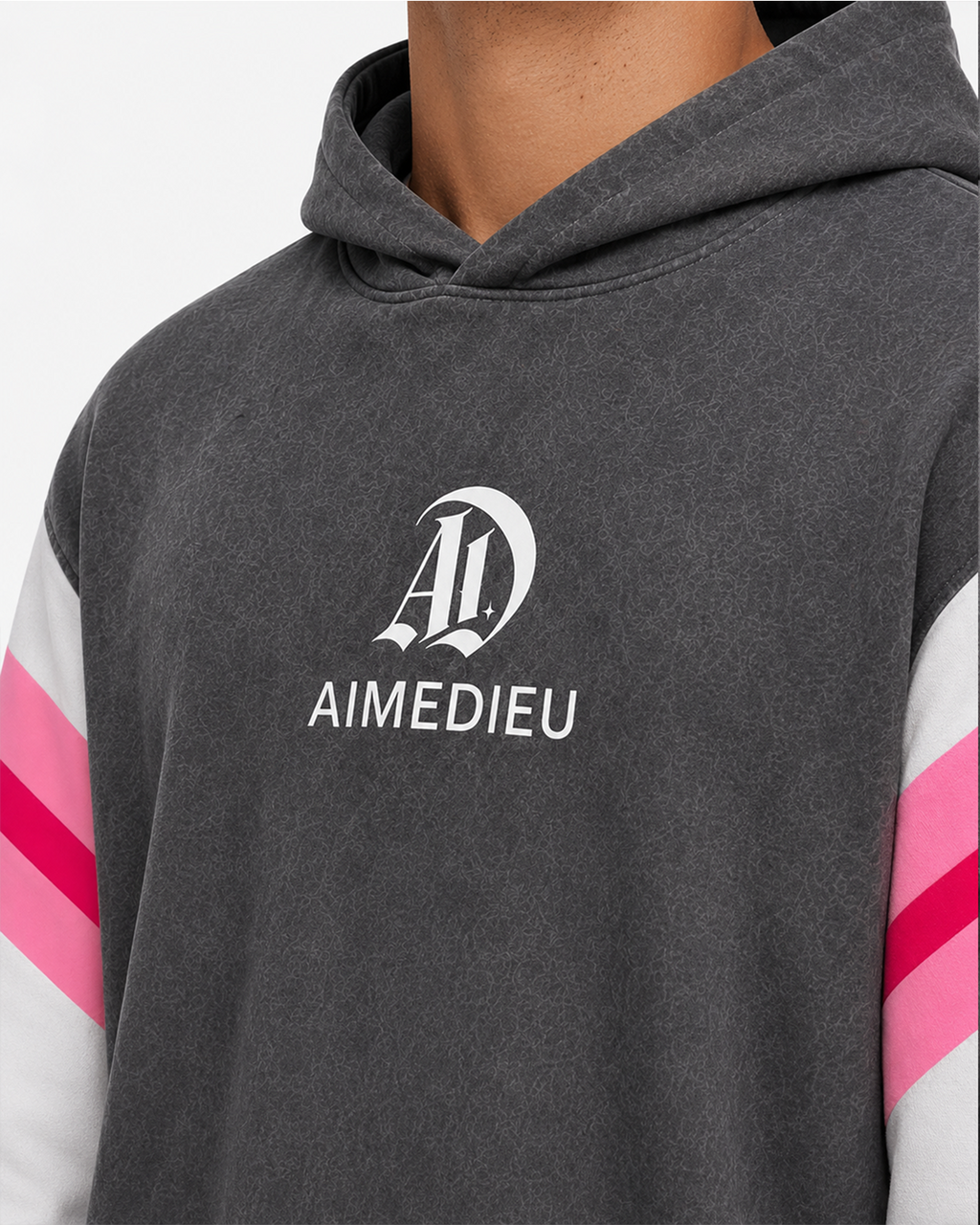 Oversized Colour Block Sleeve Hoodie AIMEDIEU