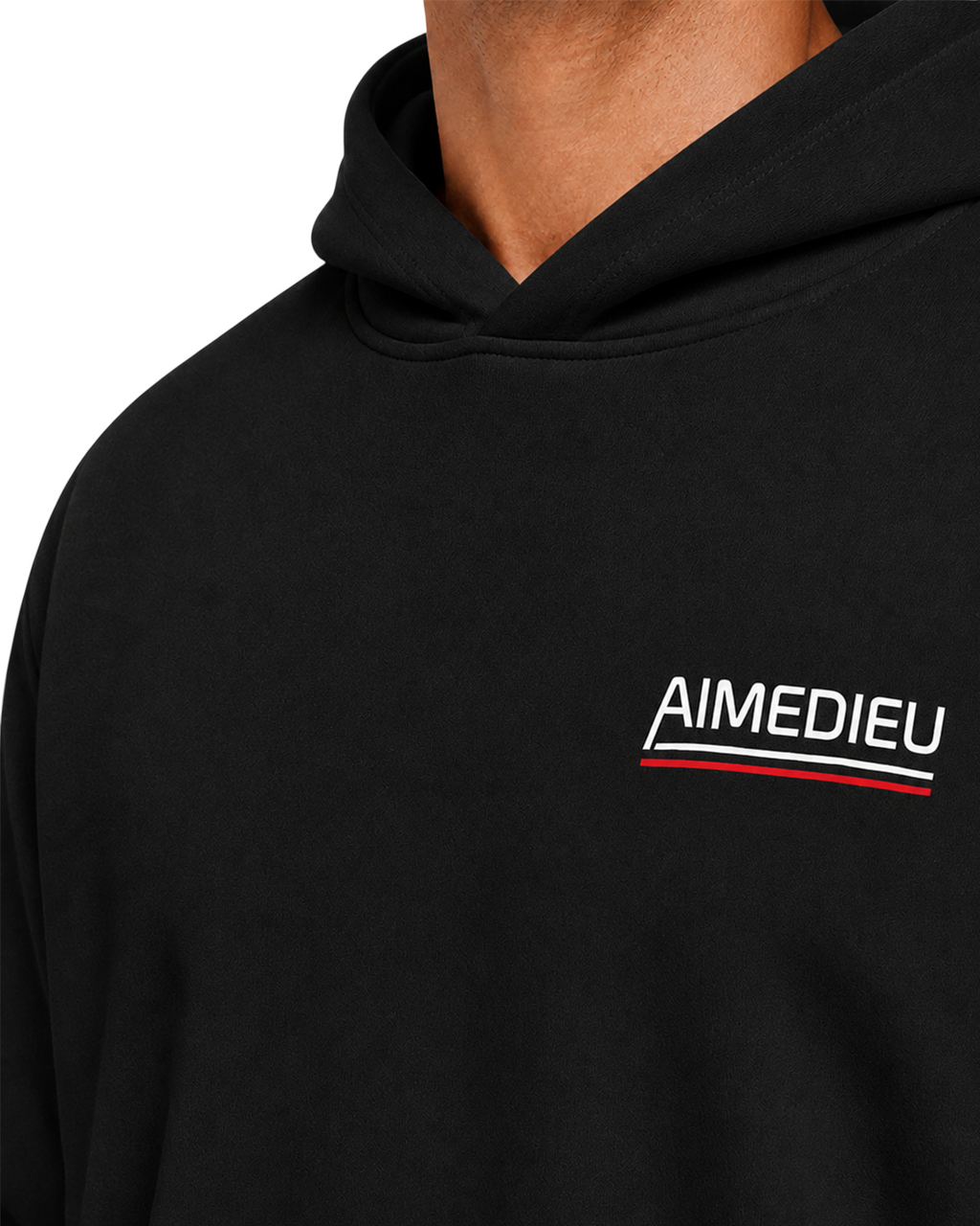 Relaxed Graphic Hoodie - Surfer Print AIMEDIEU