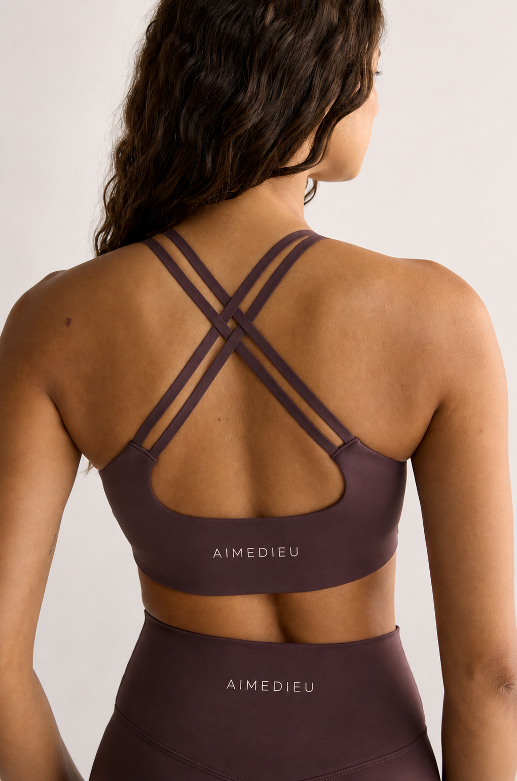Womens Sports Bra Blue AIMEDIEU