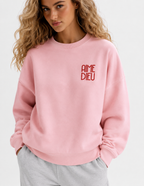 Women's Acid-Wash Embroidered Hoodie & Joggers Set