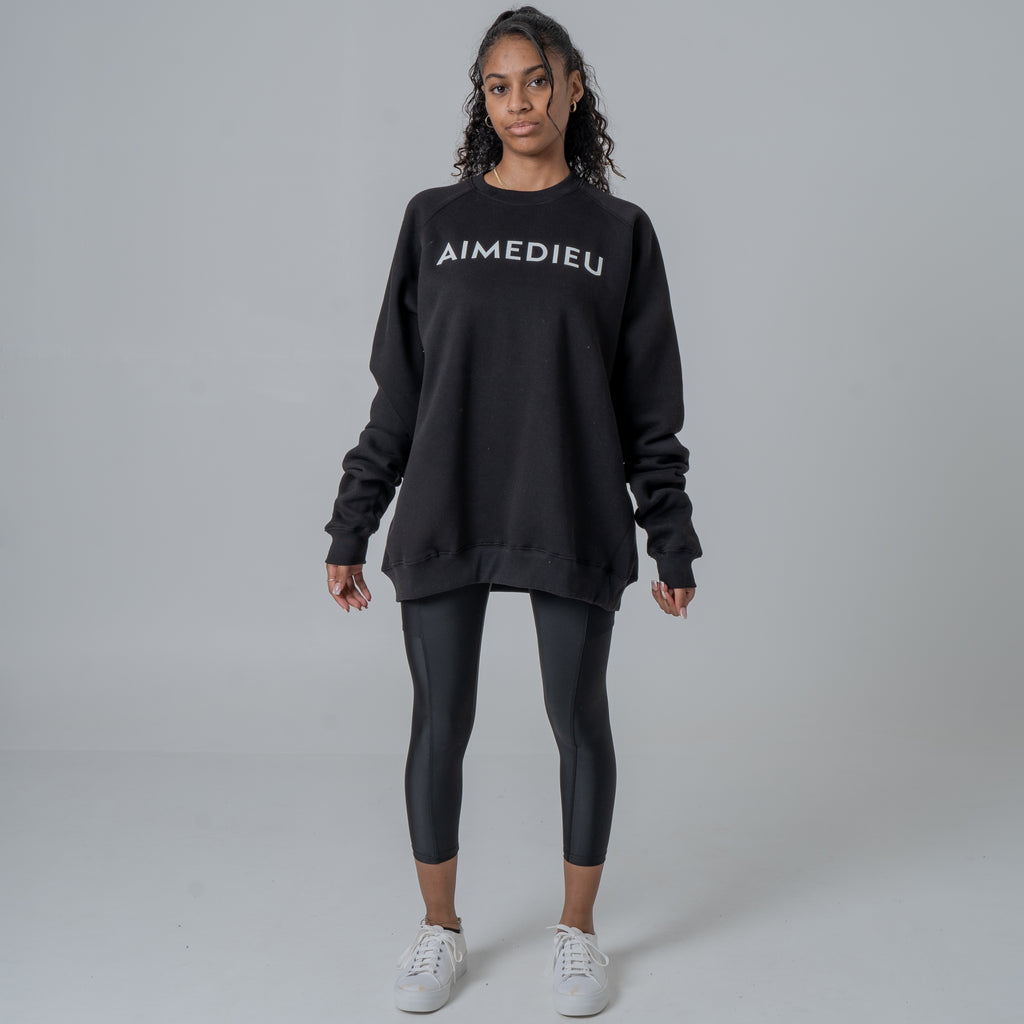 Women's Varsity Oversized Knit Sweatshirt