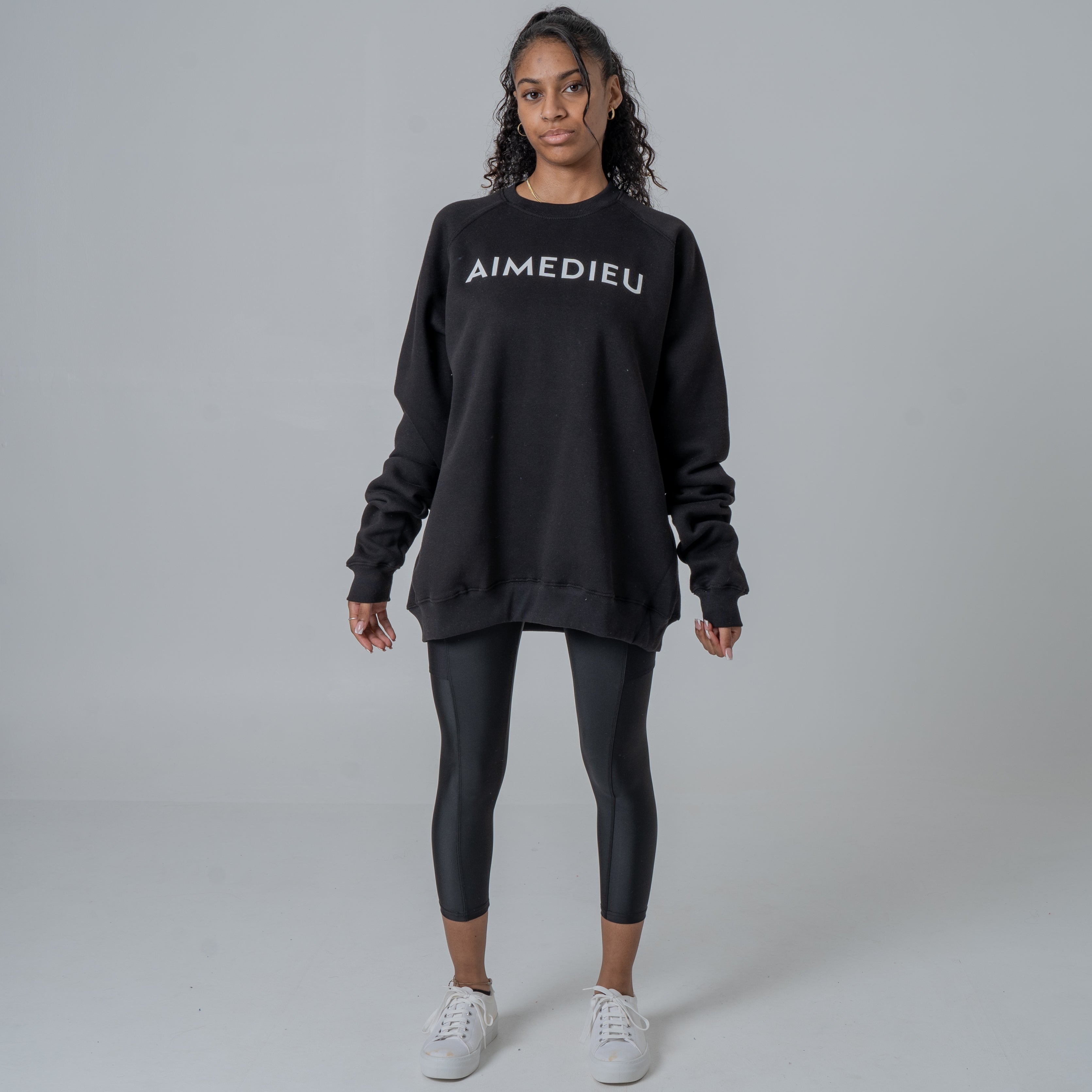 Women's Varsity Oversized Knit Sweatshirt