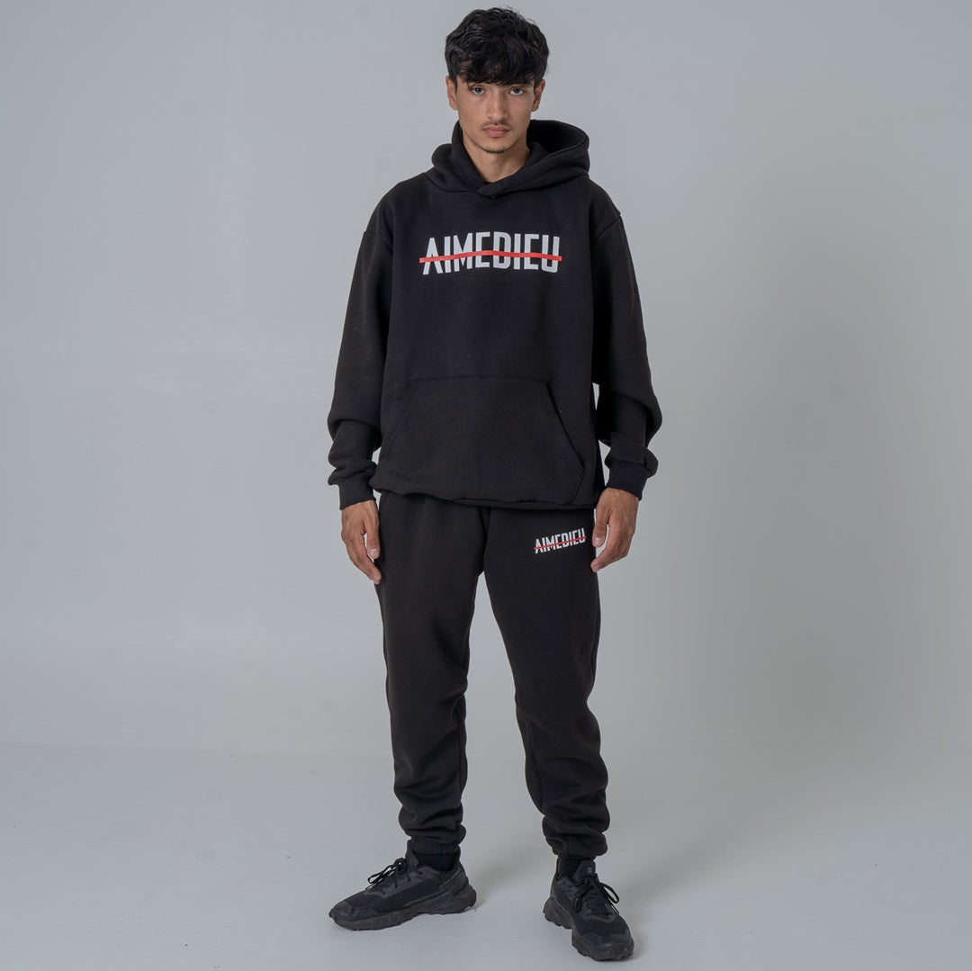 AIME DIEU Black Essentials Joggers | Relaxed Unisex Joggers