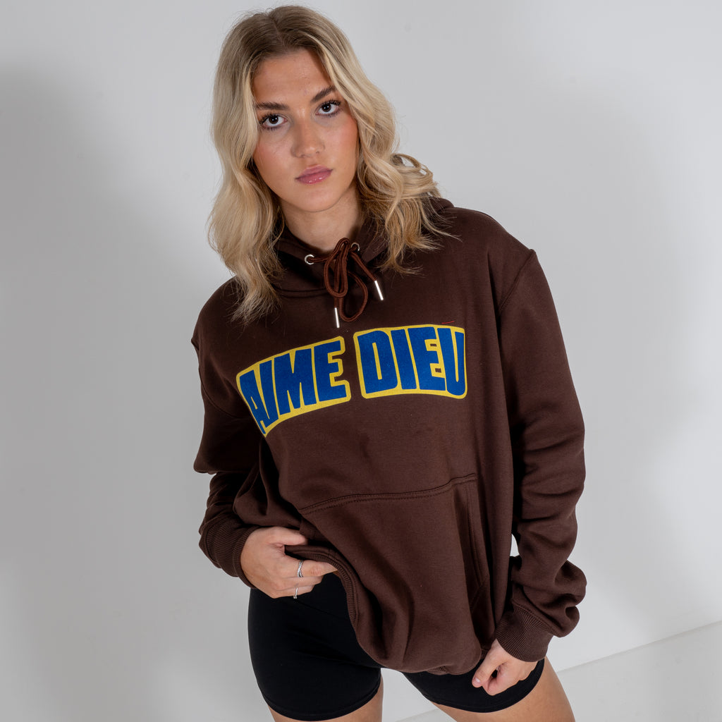Ladies Brown Lakers Style Hoodie