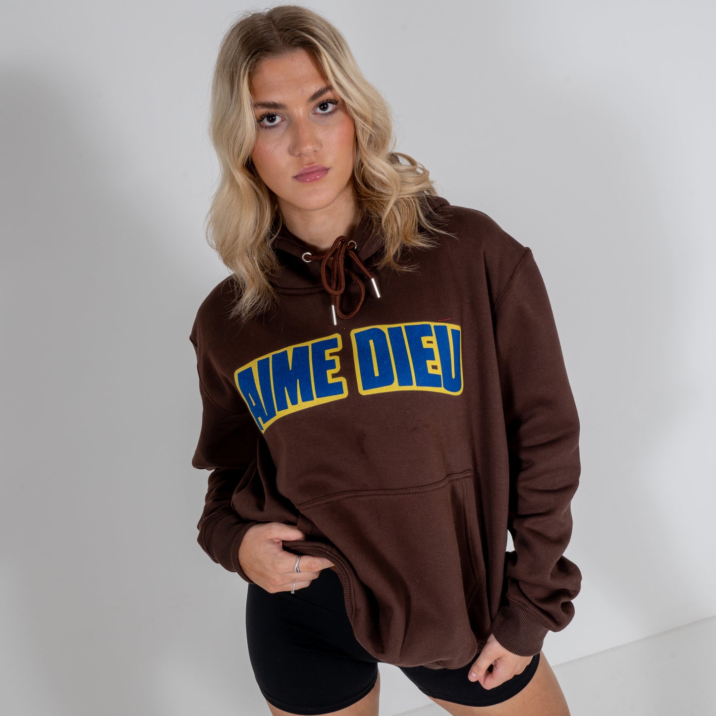 Ladies Brown Lakers Style Hoodie