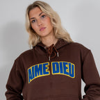 Ladies Brown Lakers Style Hoodie