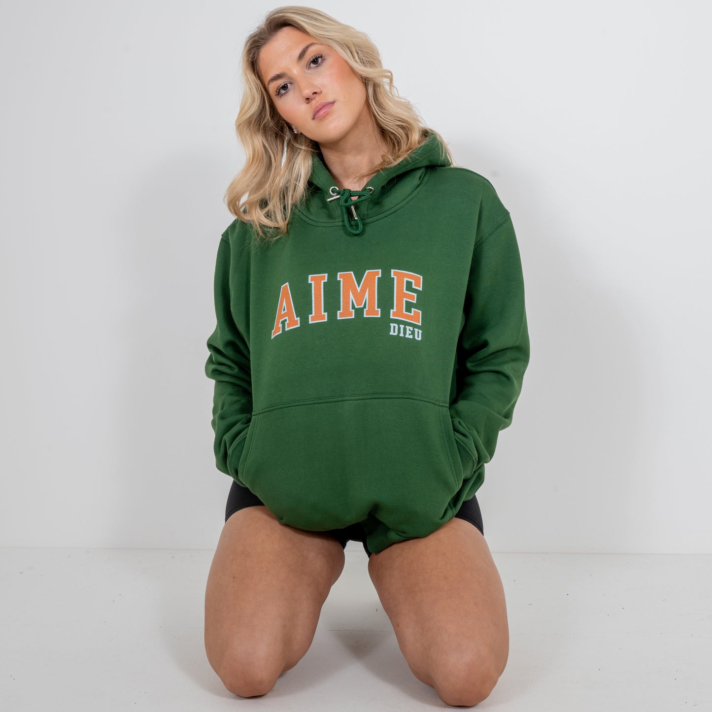 Ladies Forest Green hoodie Regular