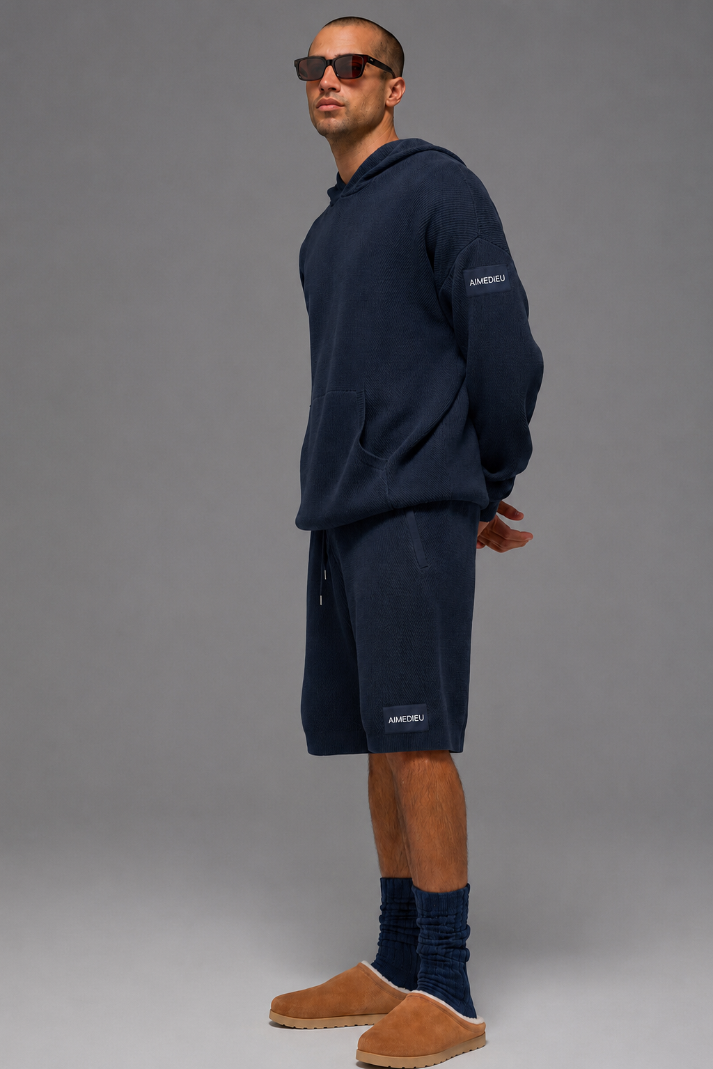 AIMEDIEU ICON Unisex Knit Hoodie & Shorts Set
