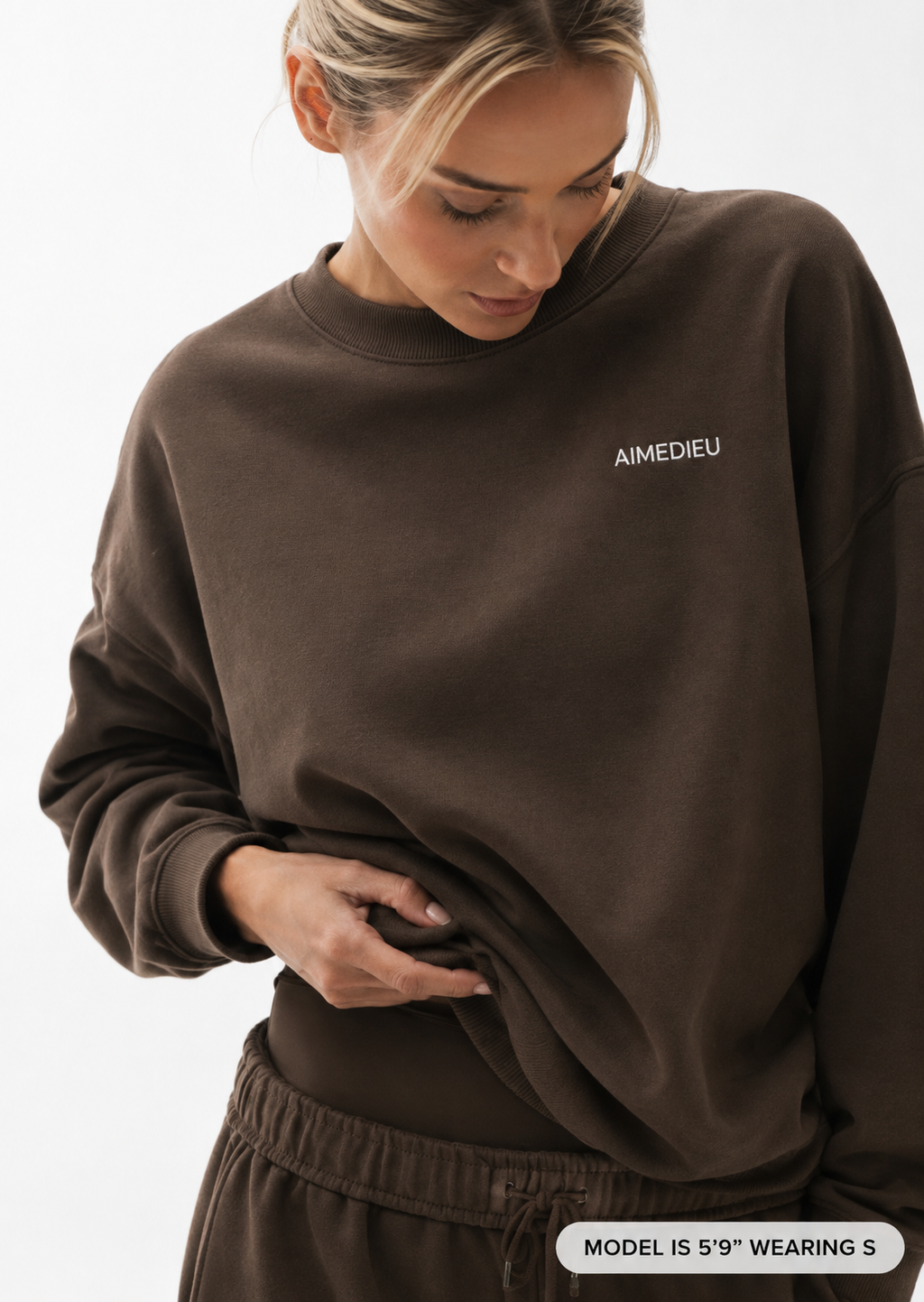 Women's ICON Oversized Crewneck Sweatshirt – Black & Grey