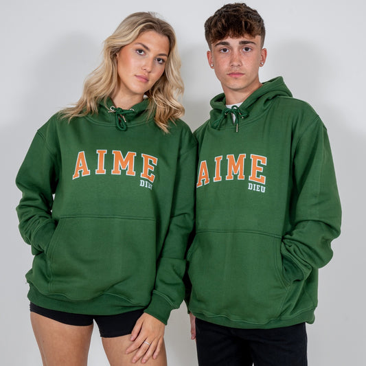 Pure Cotton Edge Hoodie | Forest Green Hoodie