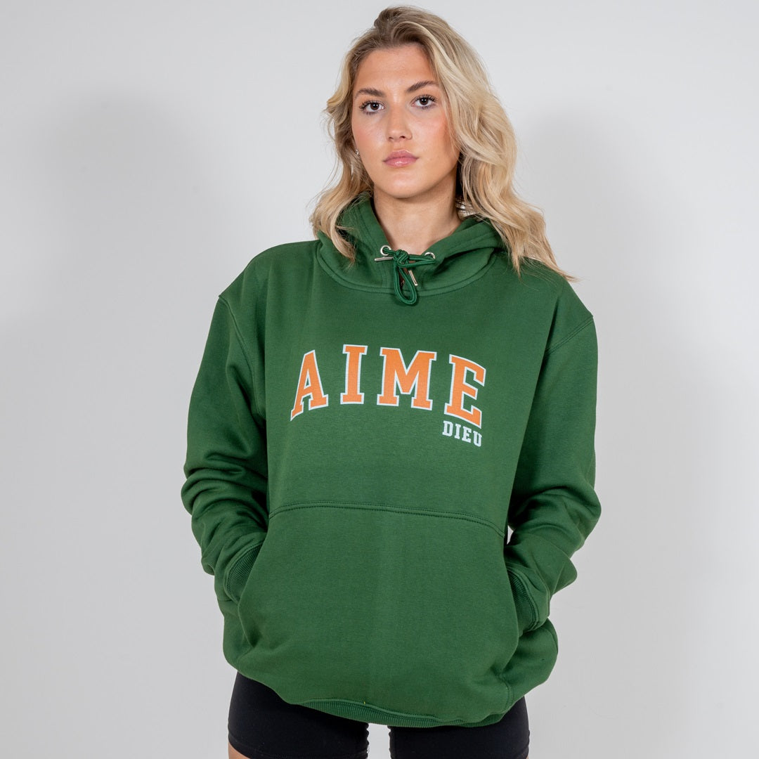 Pure Cotton Edge Hoodie | Forest Green Hoodie