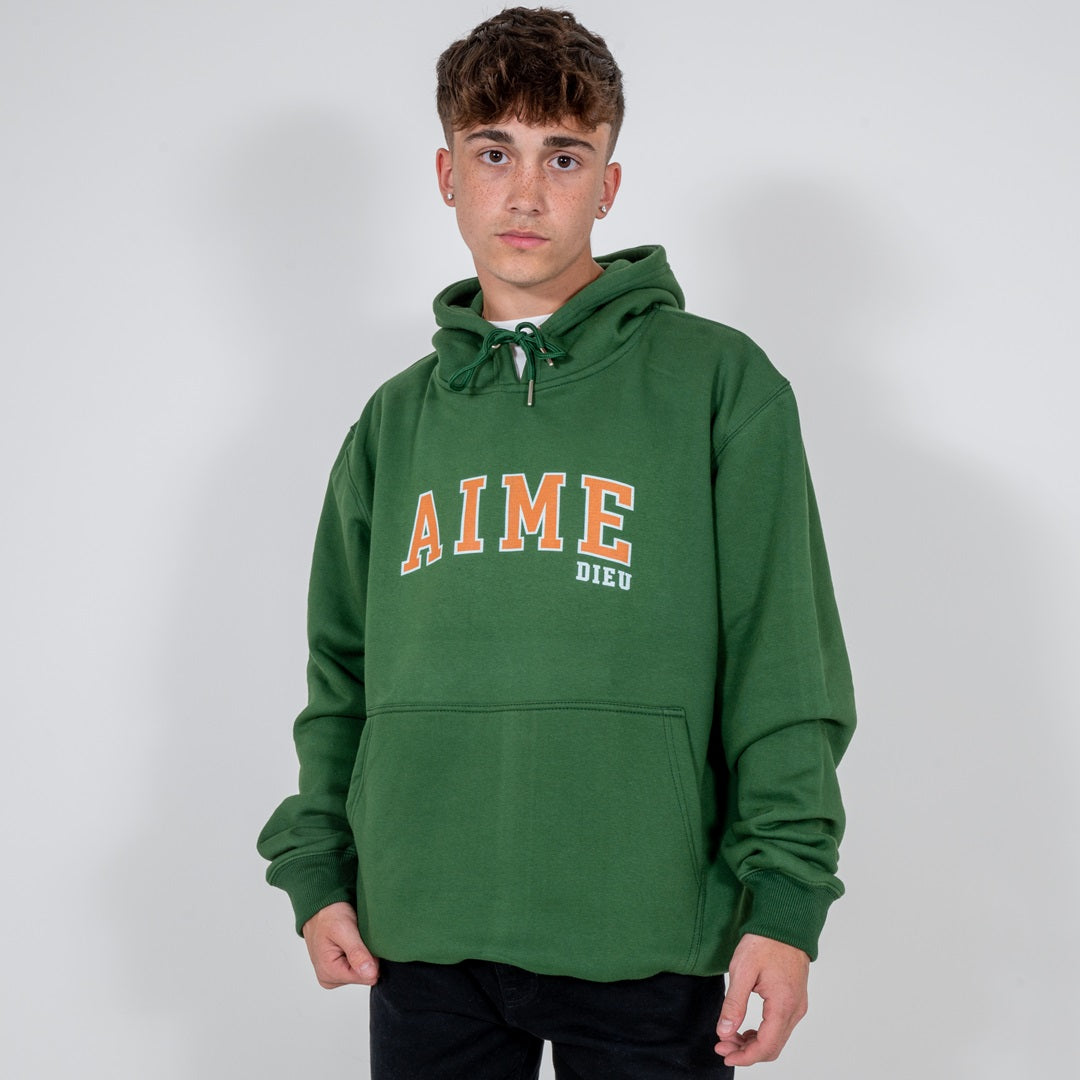 Pure Cotton Edge Hoodie | Forest Green Hoodie