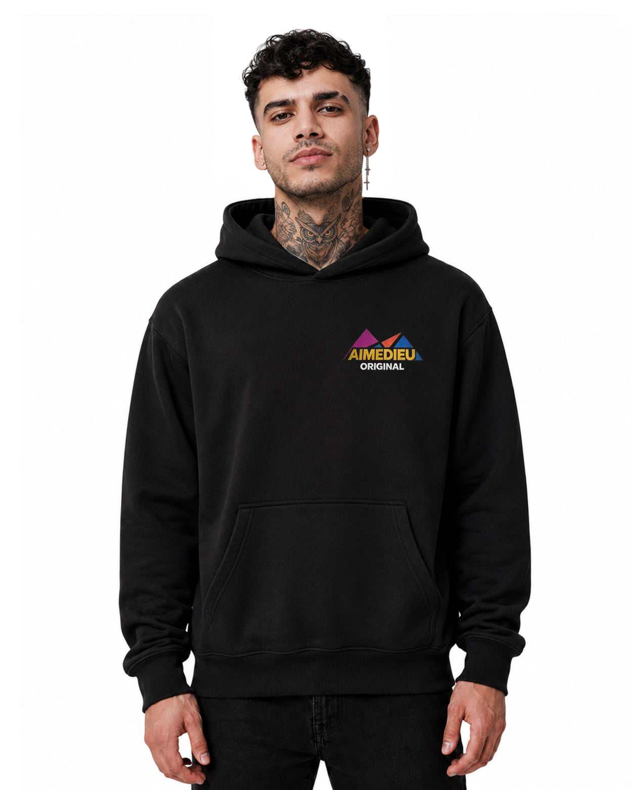 Regular Back Graphic Print Hoodie AIMEDIEU