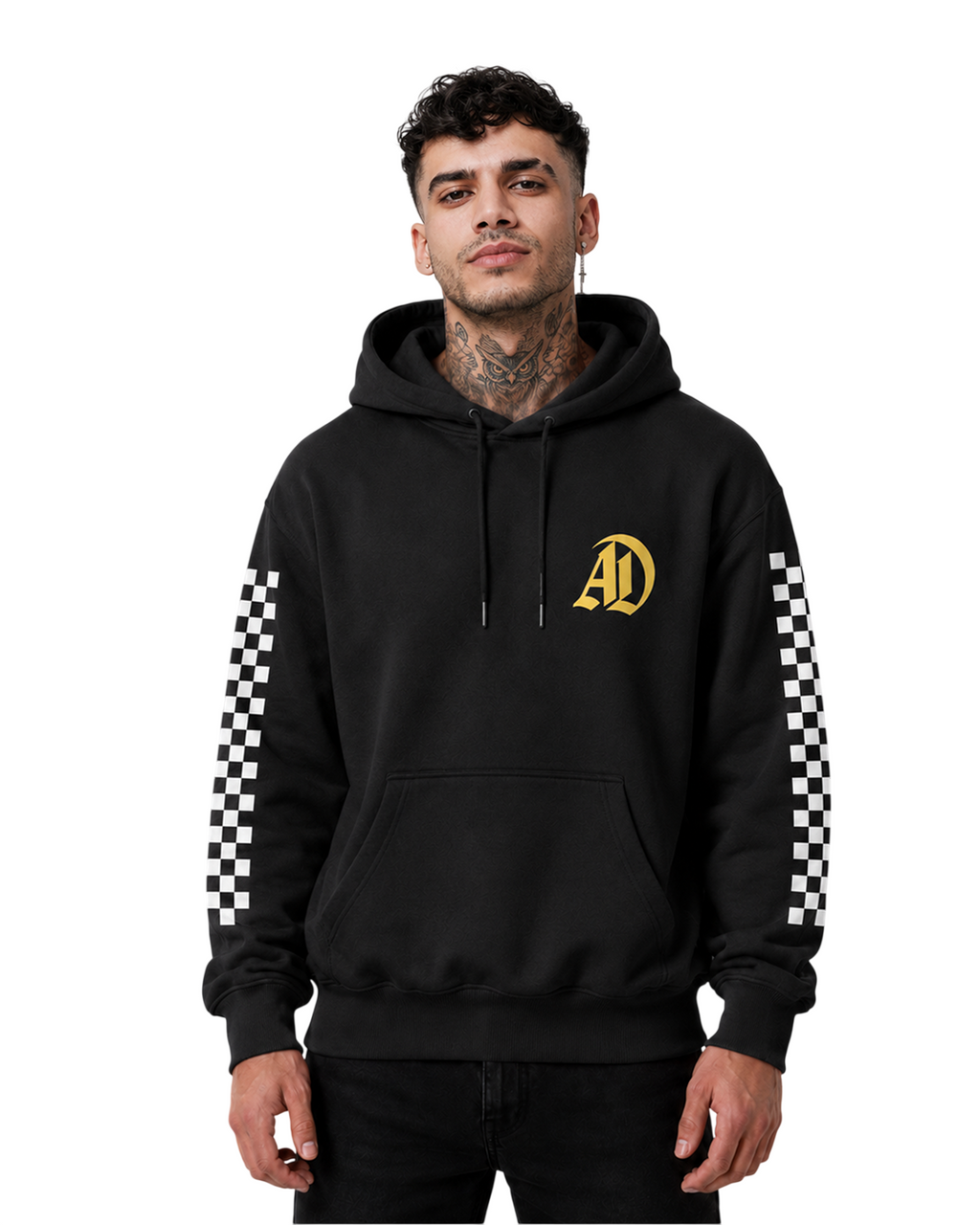 AIMEDIEU CHECKED SLEEVE HOODIE