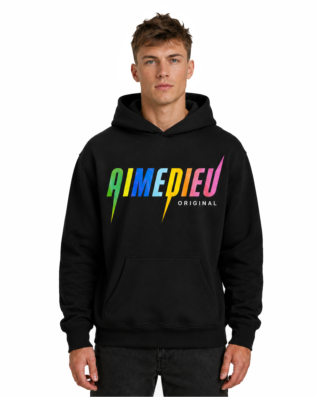 Relaxed Star Print Hoodie AIMEDIEU