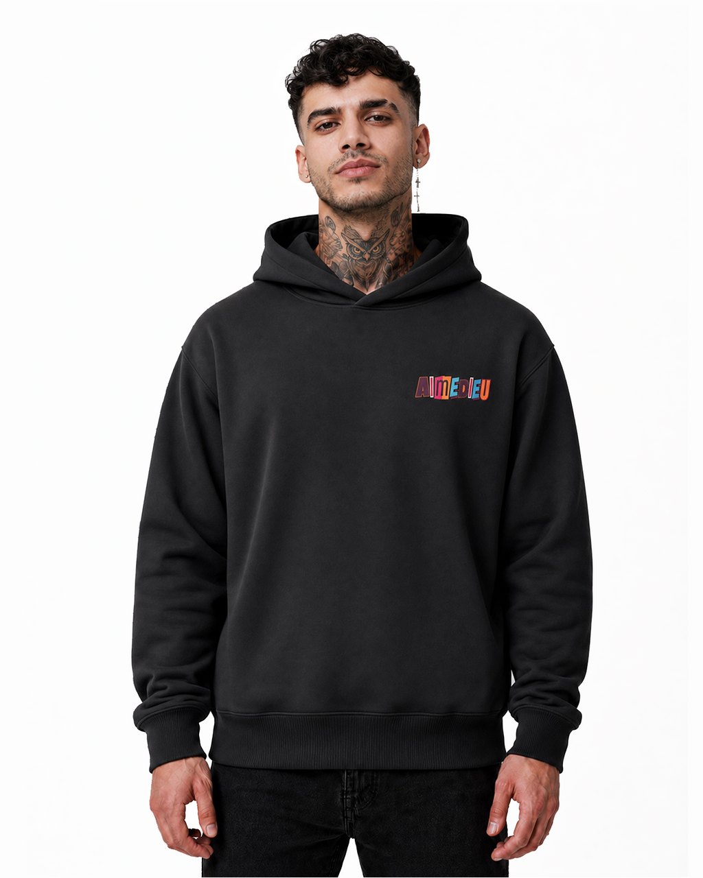 Relaxed Basketball Graphic Hoodie - AIMEDIEU