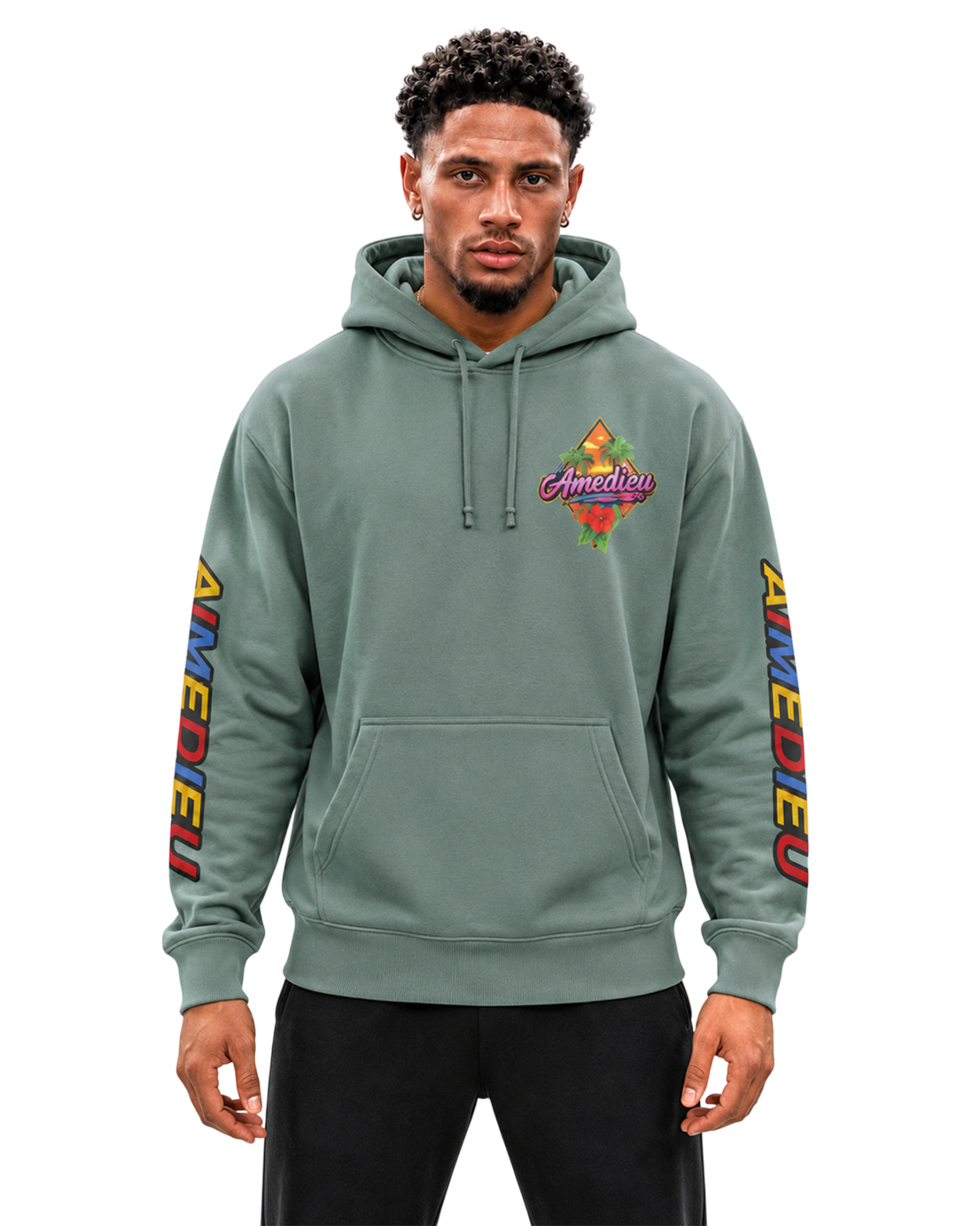 Relaxed Graphic Print Hoodie AIMEDIEU