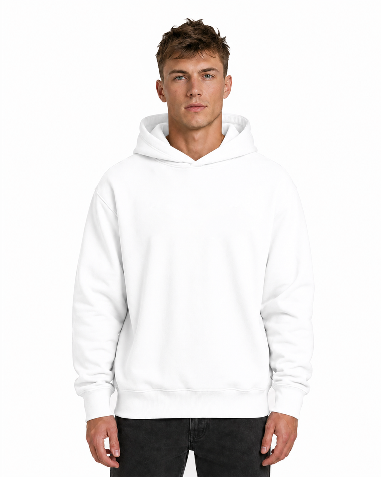 Relaxed Graphic Hoodie - Red Line Print AIMEDIEU