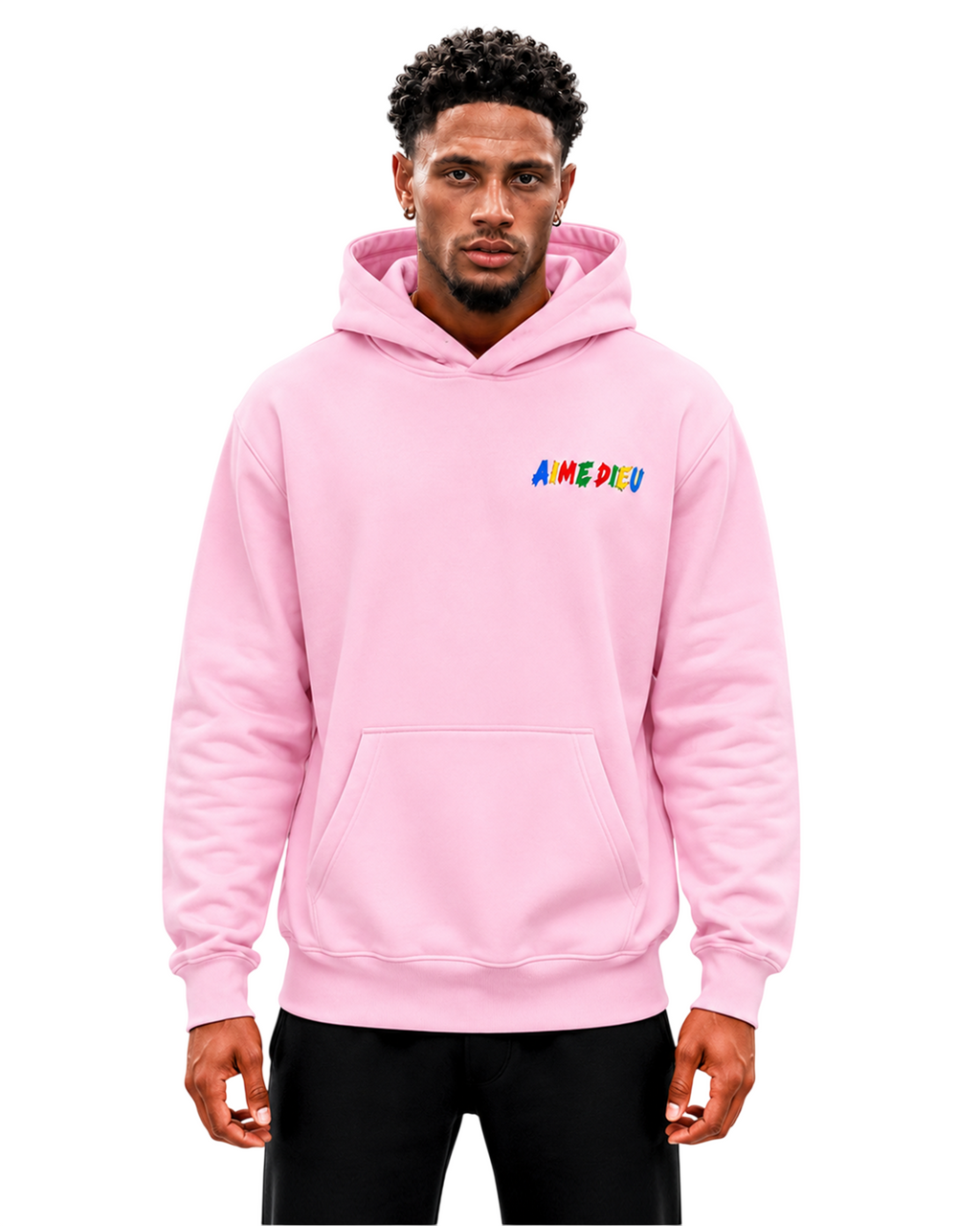 Relaxed Paint Splatter Graphic Hoodie AIMEDIEU