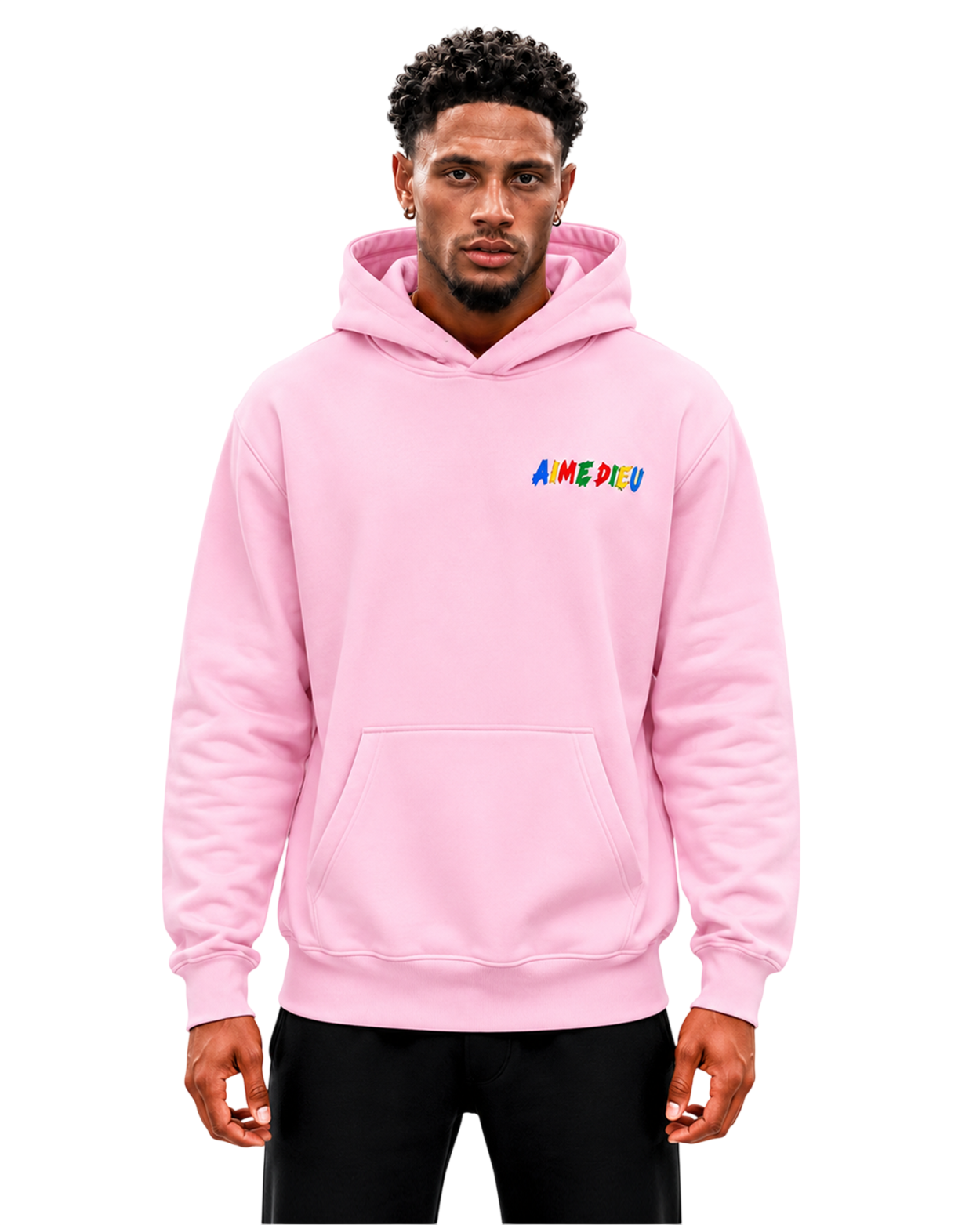 Relaxed Paint Splatter Graphic Hoodie AIMEDIEU