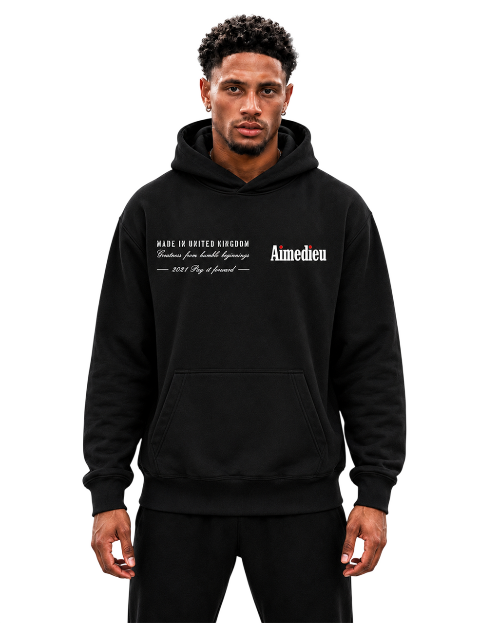 Relaxed Statement Hoodie - LOVEGOD - Print AIMEDIEU