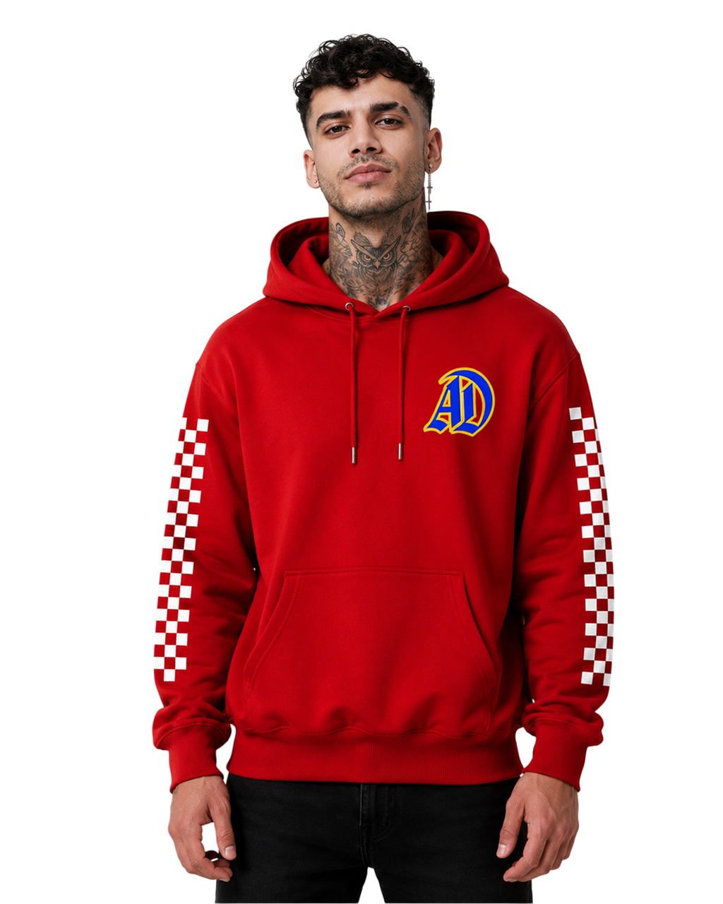 AIMEDIEU CHECKED SLEEVE HOODIE