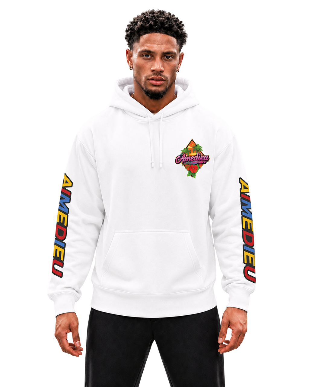 Relaxed Graphic Print Hoodie AIMEDIEU