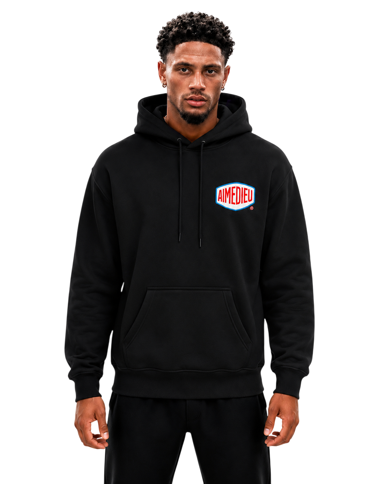 Relaxed Graphic Deus Logo Hoodie AIMEDIEU