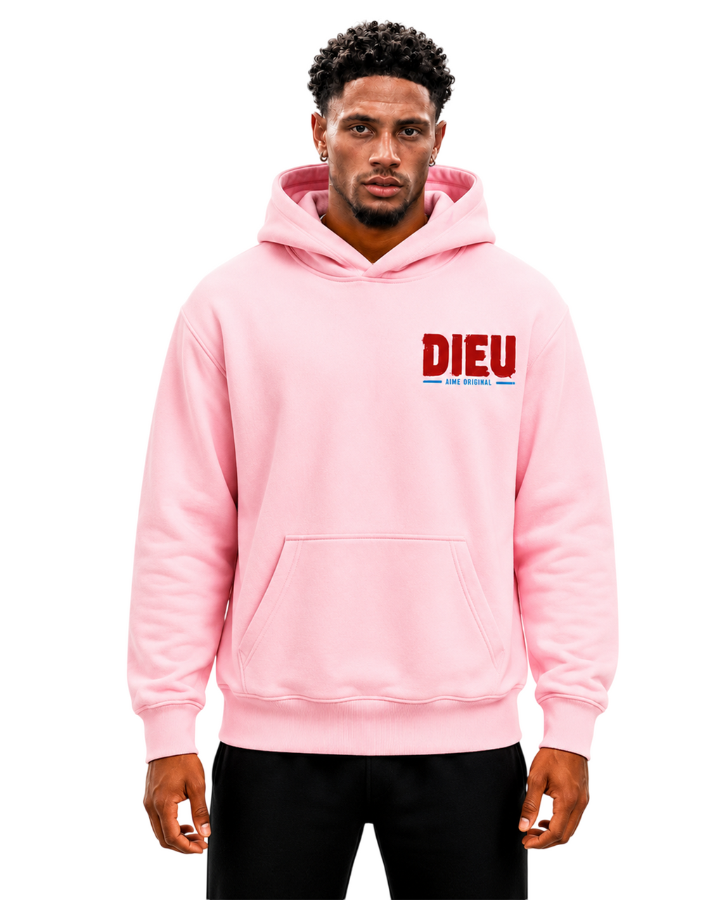 Mens Relaxed Paint Print Hoodie AIMEDIEU