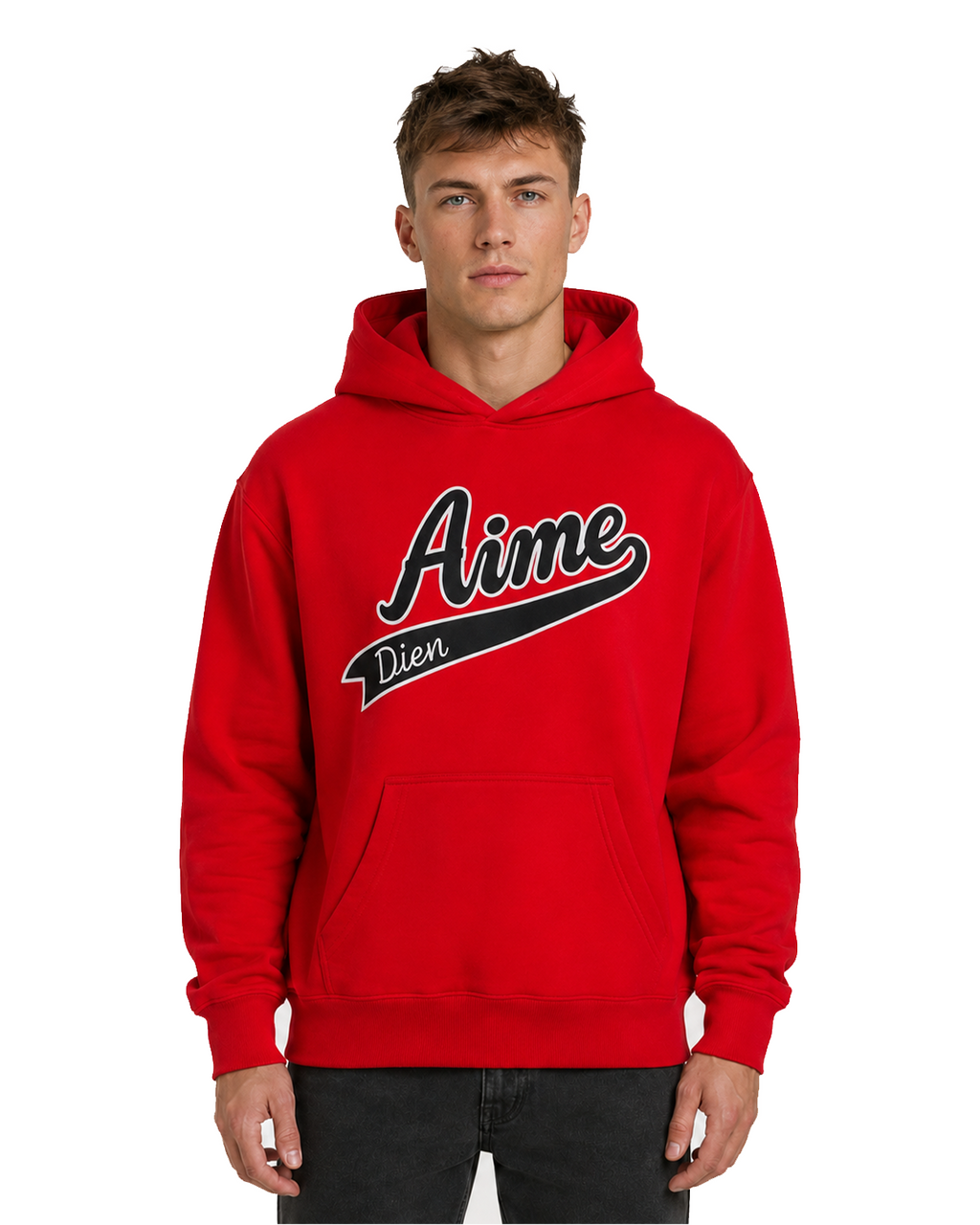 Unisex Relaxed Statement Hoodie - Boss Print AIMEDIEU
