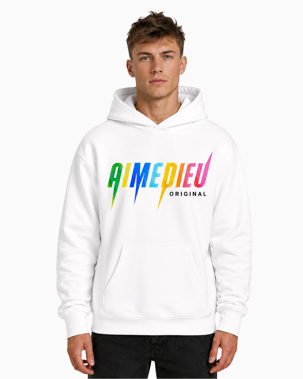 Relaxed Star Print Hoodie AIMEDIEU