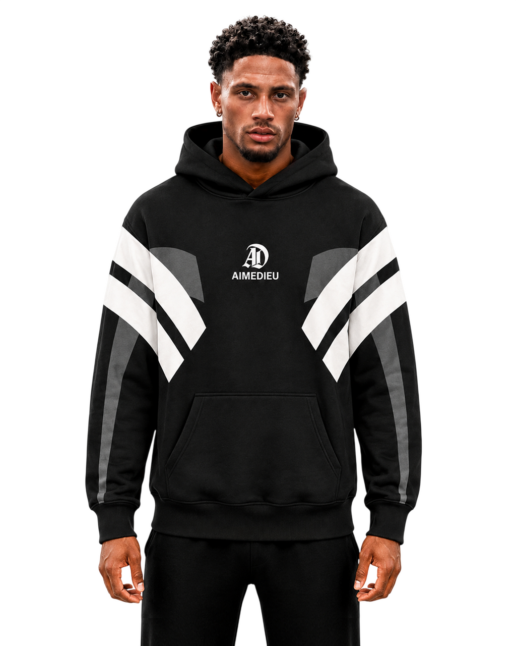 Oversized Statement Hoodie - Rocky Print AIMEDIEU
