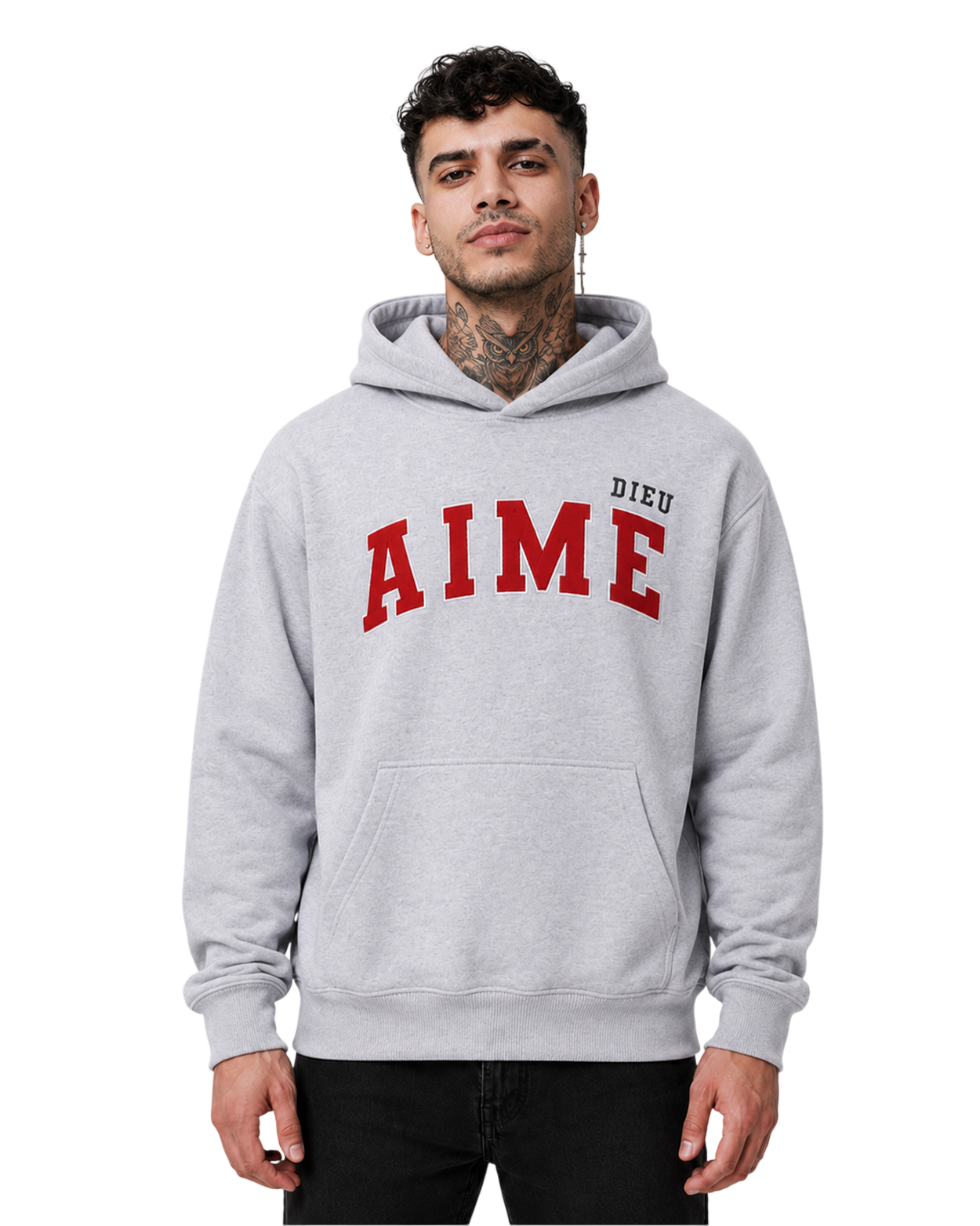 AIMEDIEU Red Block Hoodie