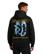 Oversized Graphic Hoodie GOD Print AIMEDIEU