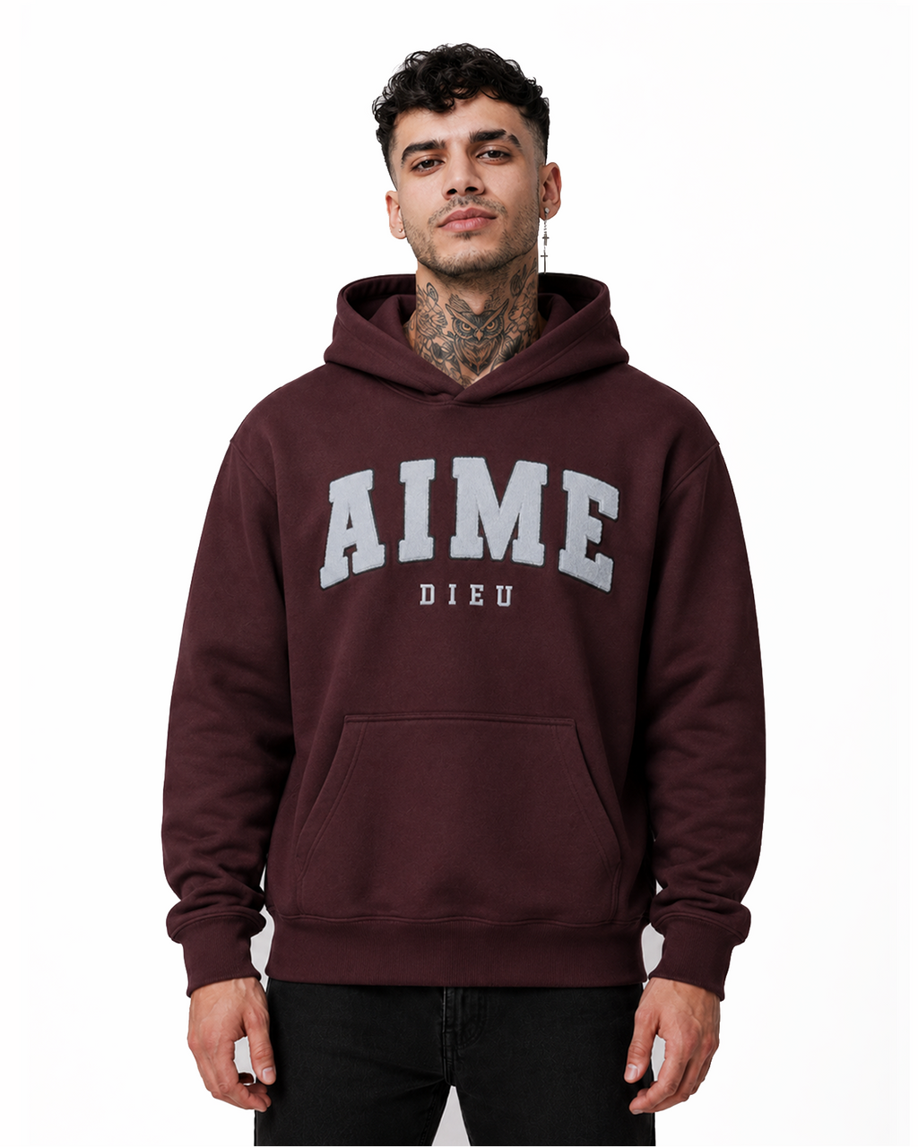 AIMEDIEU BROWN CHENILE HOODIE