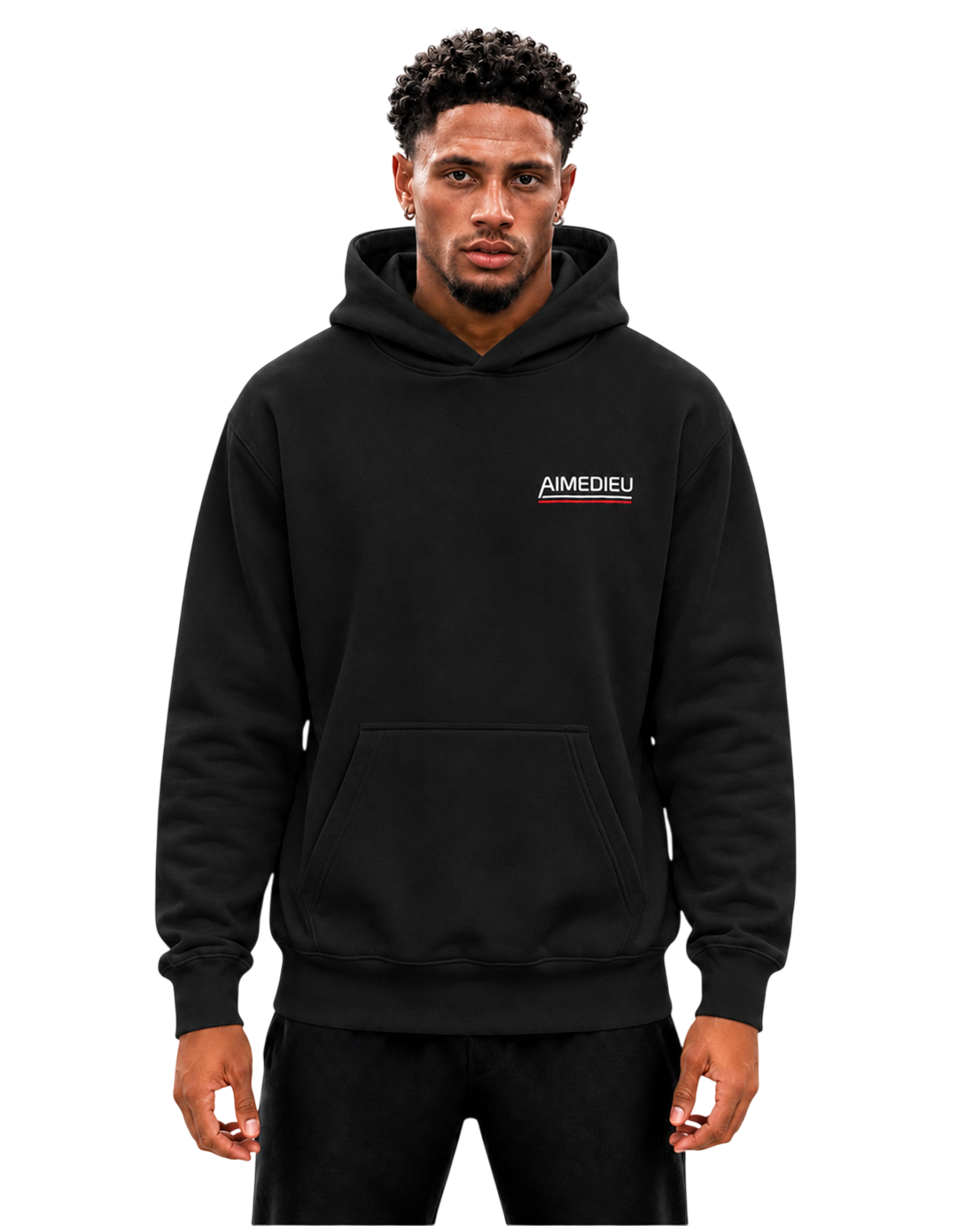 Relaxed Graphic Hoodie - Surfer Print AIMEDIEU